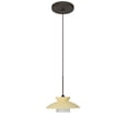 thumbnail image 1 of 1XT-271897-BR-Besa Lighting-Trilo 7-One Light Cord Pendant with Flat Canopy-7 Inches Wide by 3.13 Inches High-Bronze Finish-Champagne Glass, 1 of 2