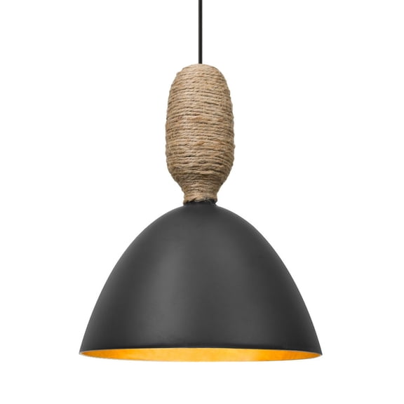 1XT-CREED-LED-BK Besa Lighting Creed - 9W 1 LED Fixed-Connect Pendant-120 Inches Maximum Drop and 8 Inches Wide