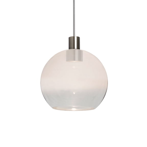 1XT-NEWTON6WC-LED-SN-Besa Lighting-Newton 6 - 3W 1 LED Cord Pendant In Contemporary Style-7 Inches Tall and 5.75 Inches Wide-Satin Nickel