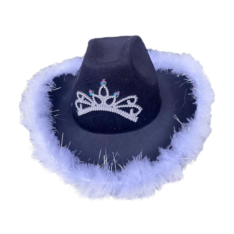 1XWestern Style Cowboy Cowgirl Hat with tiara Sequin  display picture 1