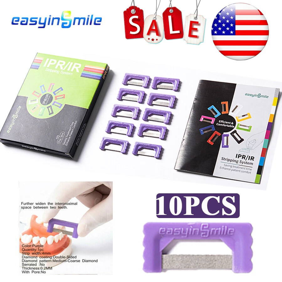 PH Test Strips 10-Piece Dental IPR Strip Kit For Orthodontic Enamel Reduction - Professional Grade Strip Doors - Foto 9