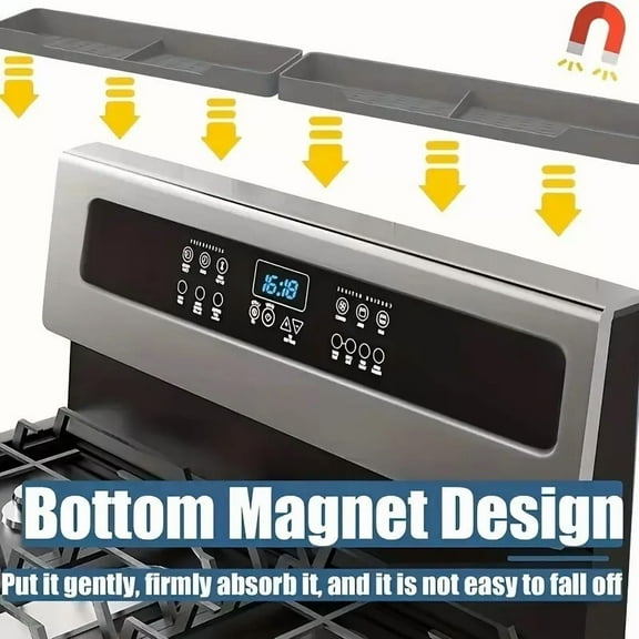 1Xmagnetic Stove Top Shelf Spice Rack Over Oven Kitchen Seasoning Organizer 15"