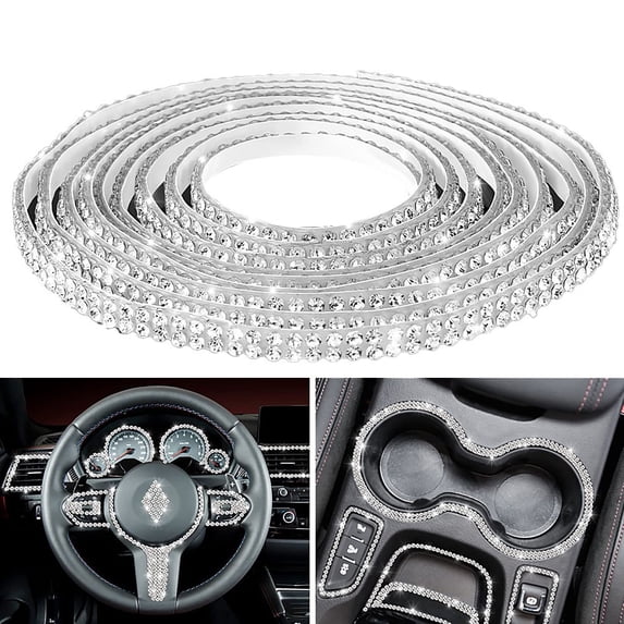 1Yard Bling Crystal Sticker Adhesive Rhinestone Trim Tape Diamond Ribbon
