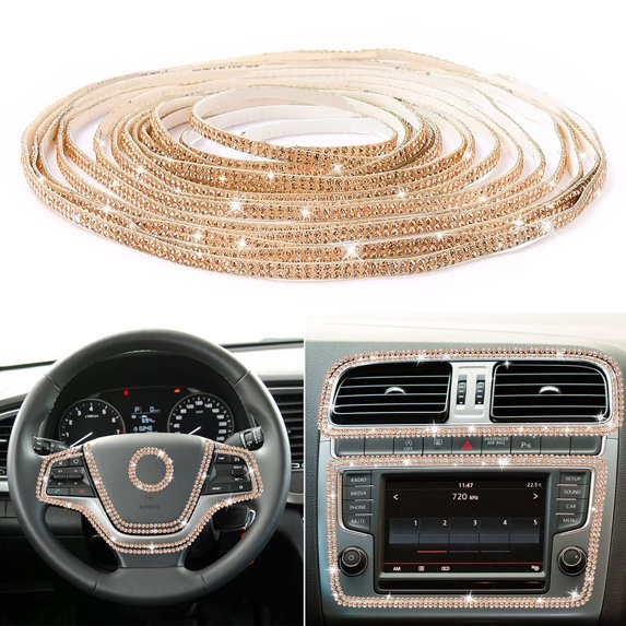 1Yard Bling Crystal Sticker Adhesive Rhinestone Trim Tape Diamond Ribbon