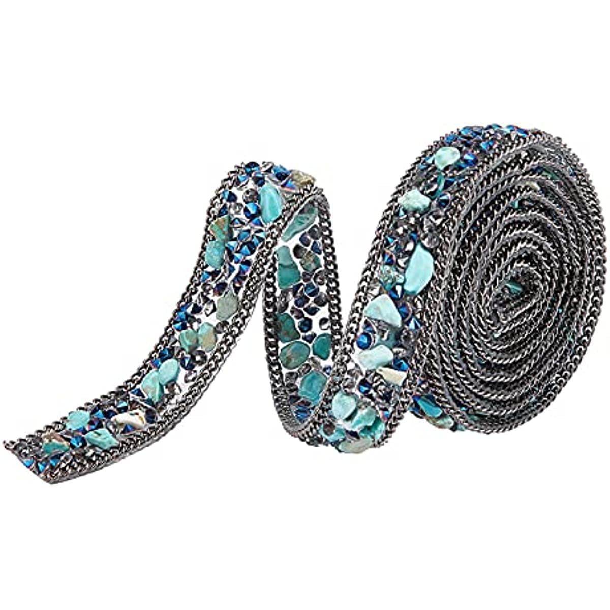 Self Ribbons 1Yard Crystal Rhinestone Ribbon 0.6Inch Diamond Sparkling Bling Ribbons ...
