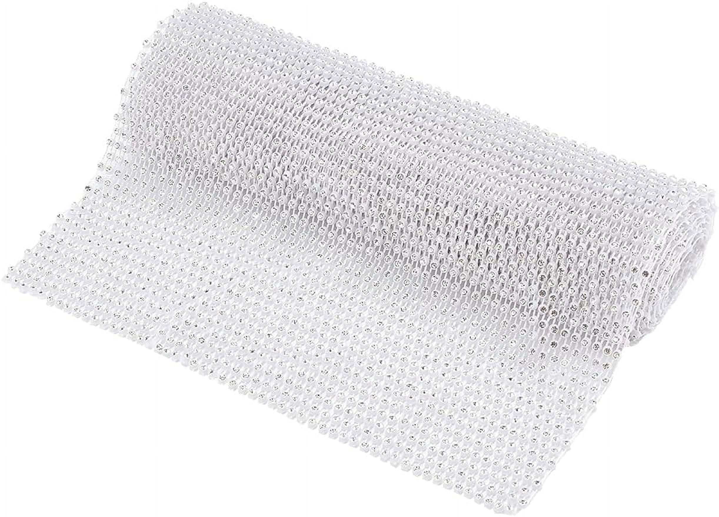 1Yard Rhinestone Elastic Fabric 8.46 in Wide Elastic Crystal