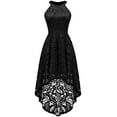 thumbnail image 1 of Market In The Box Women's Halter Hi-Lo Floral Christmas Lace Dress Bridesmaid Party Cocktail Dresses, 1 of 6