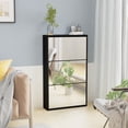 thumbnail image 1 of Prime Garden Mirror Shoe Cabinet, Mirrored Shoe Rack with 3 Tier for Entryway,Black, 1 of 8
