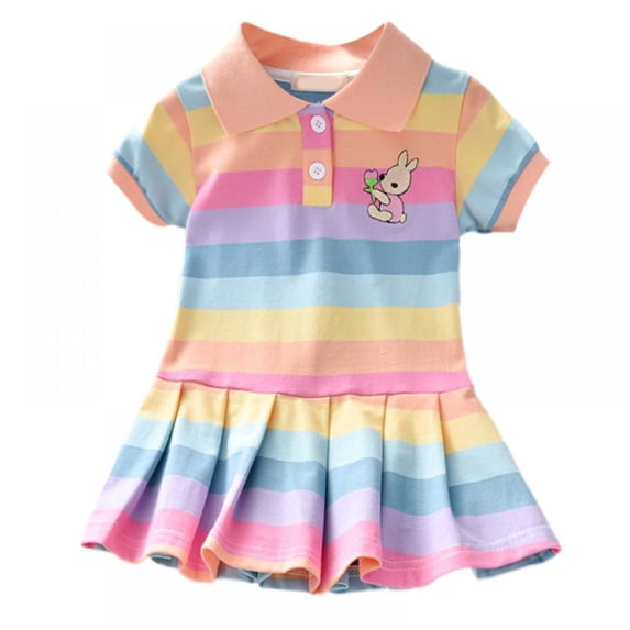 Toddler/Girls Short Sleeve Casual A-Line Princess Dress Dress for School Party 2-6 Years
