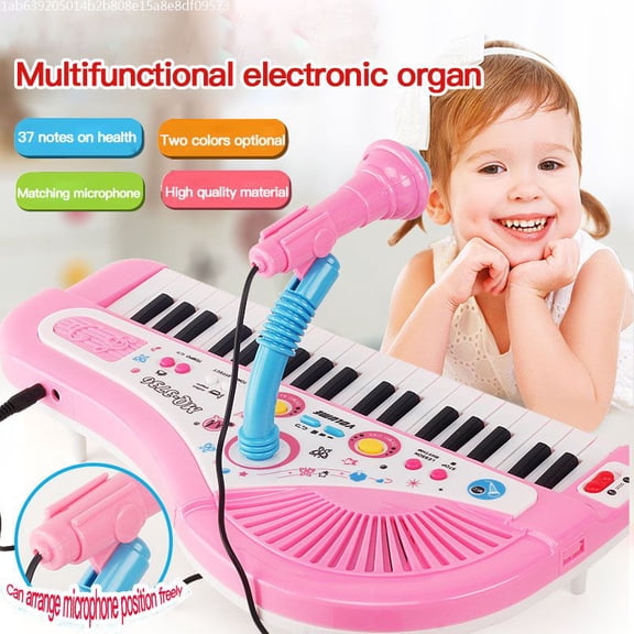 Kids Piano 37 Keys Mini Electronic Organ Musical Piano Teaching Keyboard With Microphone Educational Toys For Kids