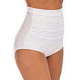 thumbnail image 1 of Womens Retro High Waisted Bikini Bottom Ruched Swim Short, Vintage Tankinis Tummy Control Swimsuits Summer Beach Wear, 1 of 5