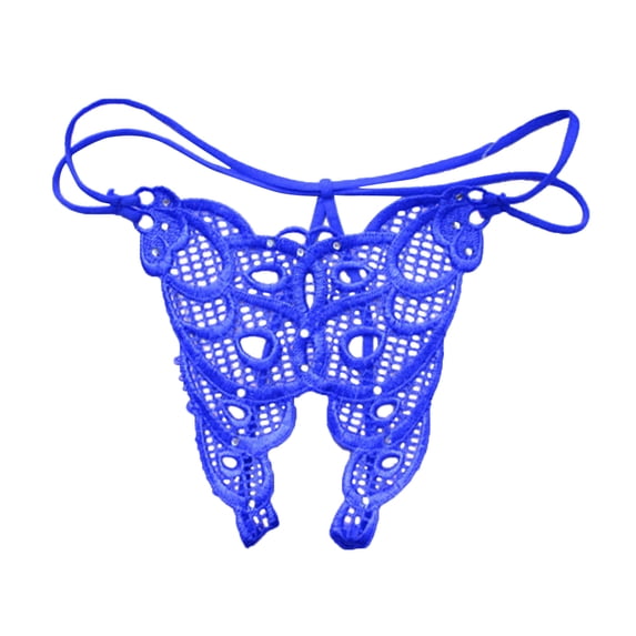 Women Girl Sexy Hollow Bandage G String Open Crotch Thongs Low Waist Panties Underwear