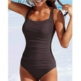 thumbnail image 1 of Womens One Piece Swimsuits Ruched Tummy Control Bathing Suits, 1 of 2