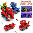 thumbnail image 1 of Transforming Dinosaur Led Car, Dinosaur Transformer Car Toy Car Transforms Into Dinosaur with LED Light and Music, Transformer Toys Great Gifts for 3-12 Year Old Boys Girls (Red), 1 of 4