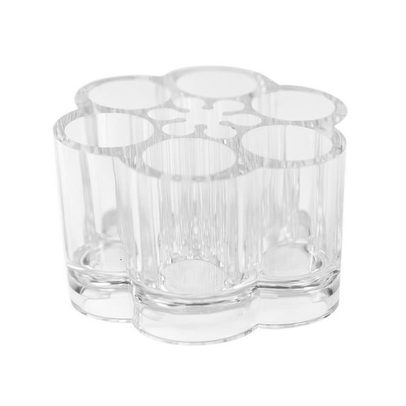 Clear Transparent Acrylic Flower Style Cosmetic and Makeup Brush Holder by Super Z Outlet