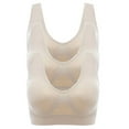 thumbnail image 1 of 3-Pack Women Seamless Sports Bra Breathable Wireless Push Up Bra with Pads Yoga Running Fitness Bralettes Plus Size M-6XL, 1 of 10