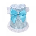thumbnail image 1 of Cotton Lace Floral Bow Pet Dog Dress For Small Dogs Summer Chihuahua Pug Yorkie Clothing Puppy Cat Clothes Dog Wedding Dresses, 1 of 6