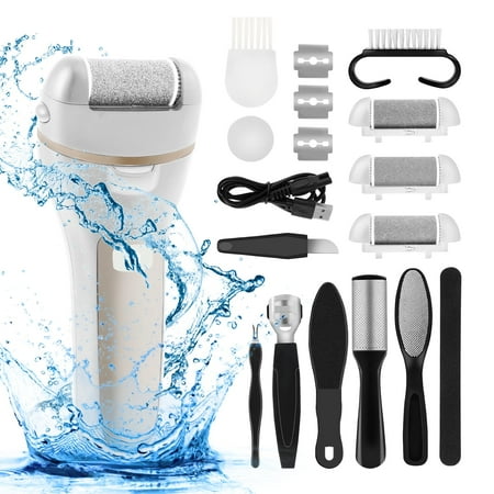 Keyohome Electric Foot Callus Remover for Feet,2025 New Foot File Pedicure Tools,Callus Remover Kit With 3 Roller Heads,10 in 1 Kit for Cracked Heels Dead Skin,Rechargeable