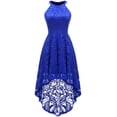 thumbnail image 1 of Market In The Box Women's Halter Hi-Lo Floral Christmas Lace Dress Bridesmaid Party Cocktail Dresses, 1 of 6