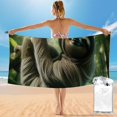 thumbnail image 1 of Orinice Sloth Quick Dry Bath Towel 27.5x55in Ultra-Fine Fiber Towel with Vibrant Colors Tropical Print Easy Folding for Travel 55x27.5in, 1 of 7