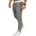 thumbnail image 1 of Dewadbow Mens Pants Twill Jogger Hip Hop Elastic Sport Slim Fit Stretch Trousers, 1 of 6