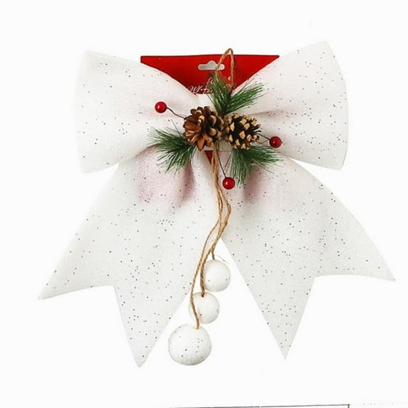 Christmas Decorative Bows for Wreath Garland Treetopper Christmas Tree (9.8 x 11.8in)