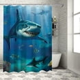 thumbnail image 1 of Orinice Shark Bathroom Decor Set Colorful Luxurious Graphic Polyester Fabric Fashion with Hooks Shower Curtain Set Chic Modern Bathroom Decor 36x72, 1 of 7