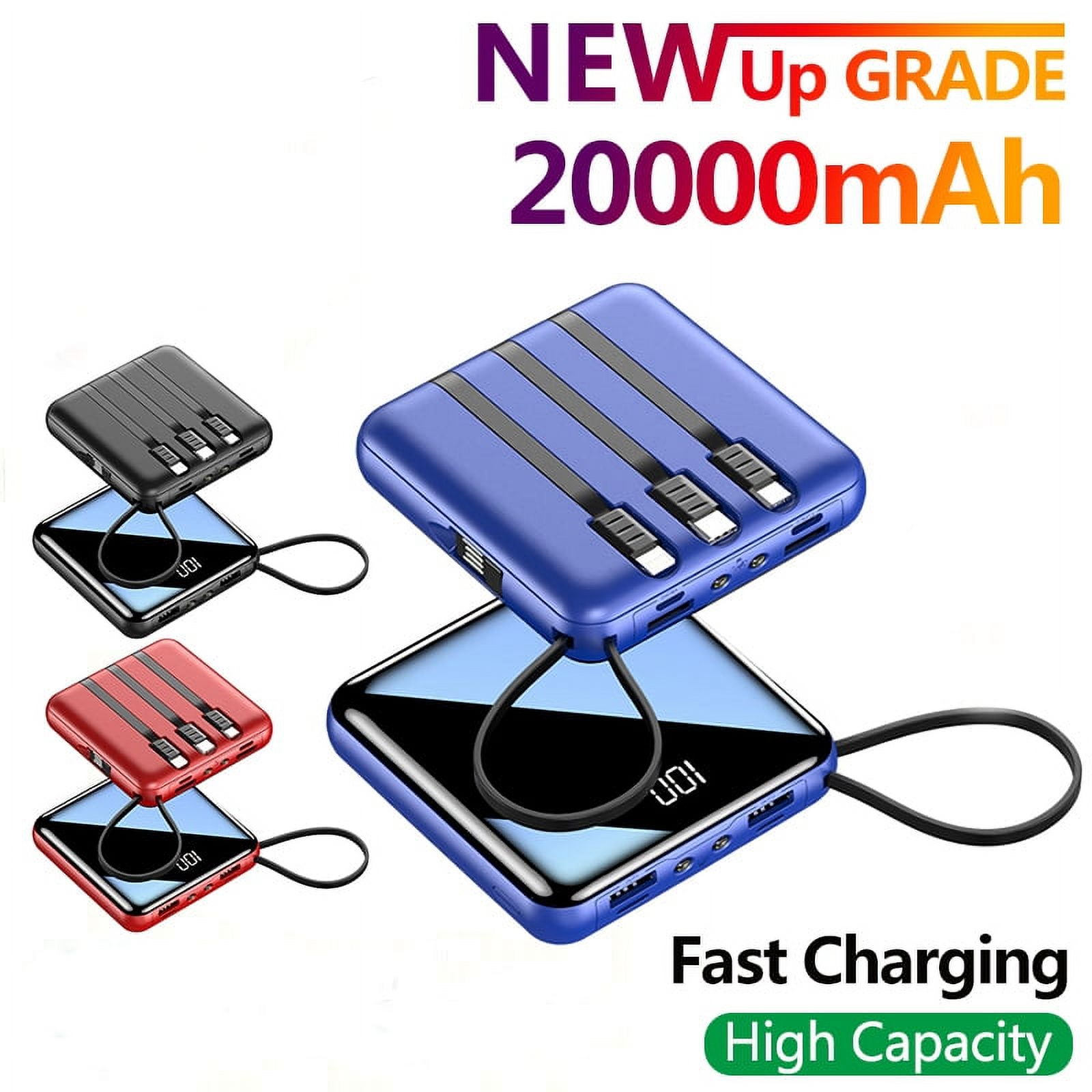 Mini Power bank 20000mAh with 4in1 Powerbank with LED Torch Light Micr —