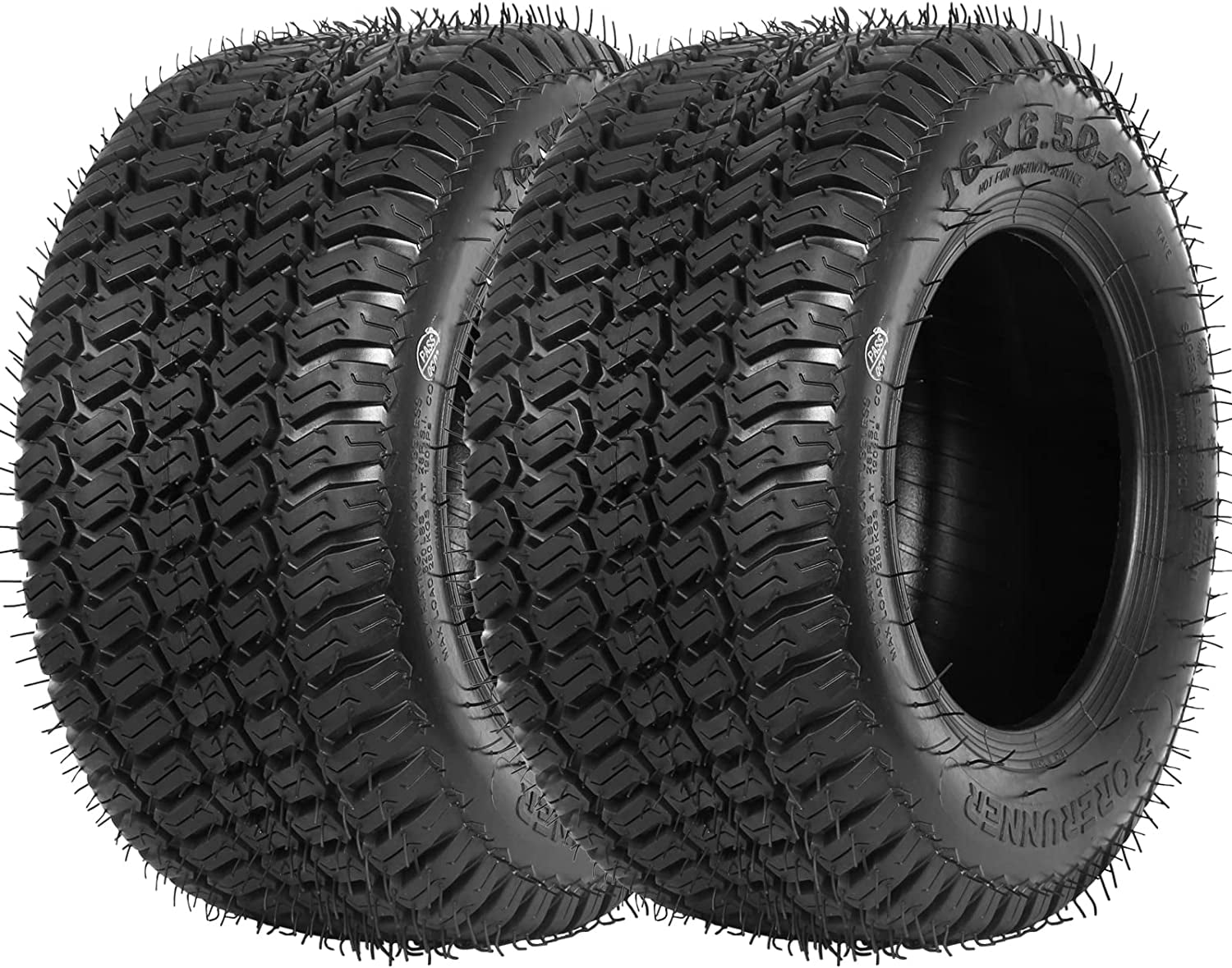 1autodepot 16x6.50-8 Lawn Mower Tire, 16x6.5-8 Tractor Turf Tire, 4 ply ...