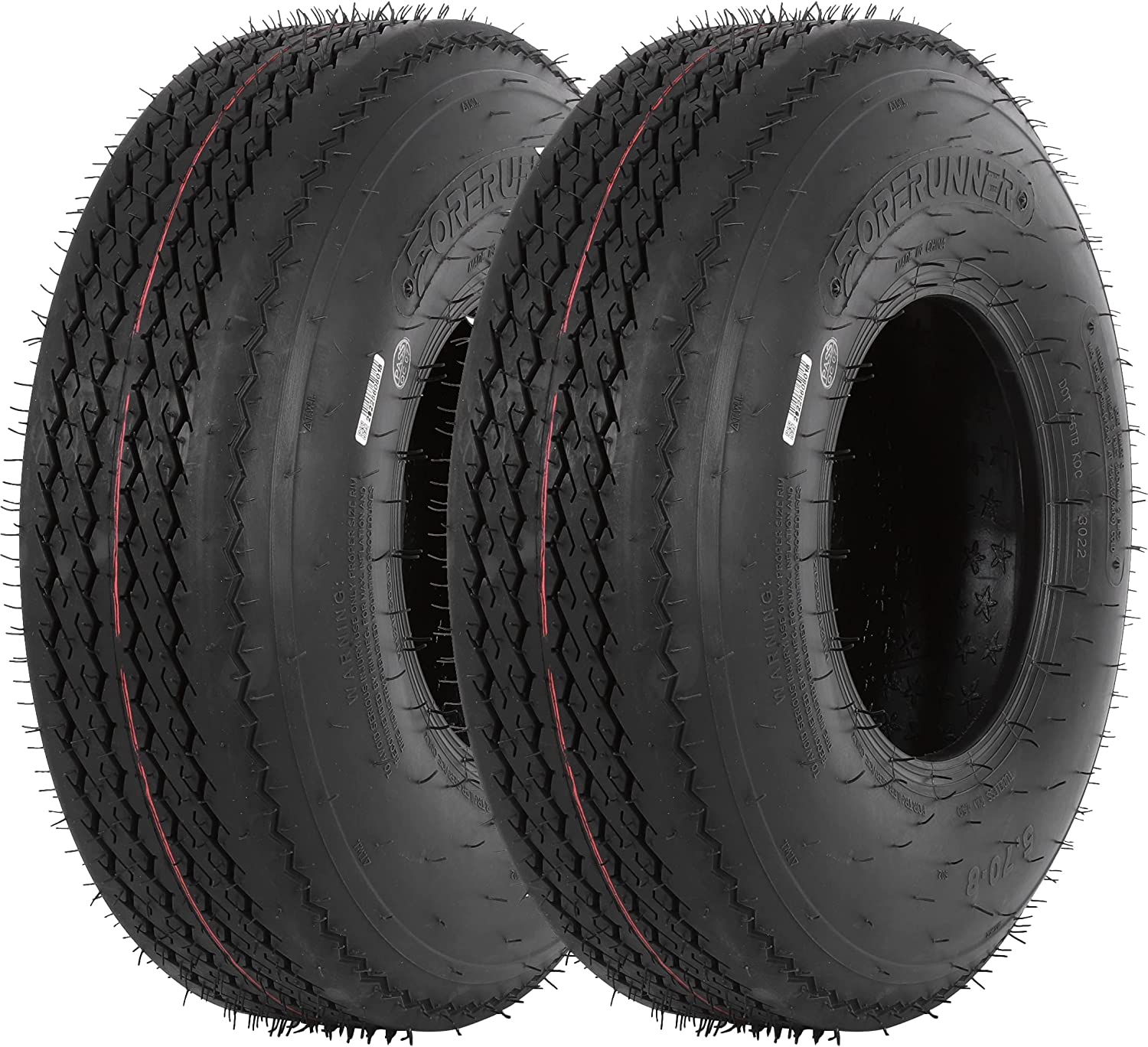 2 Pack Trailer Tire Rim 5 70 8 570 8 4h White Wheel Steel Load Range C In