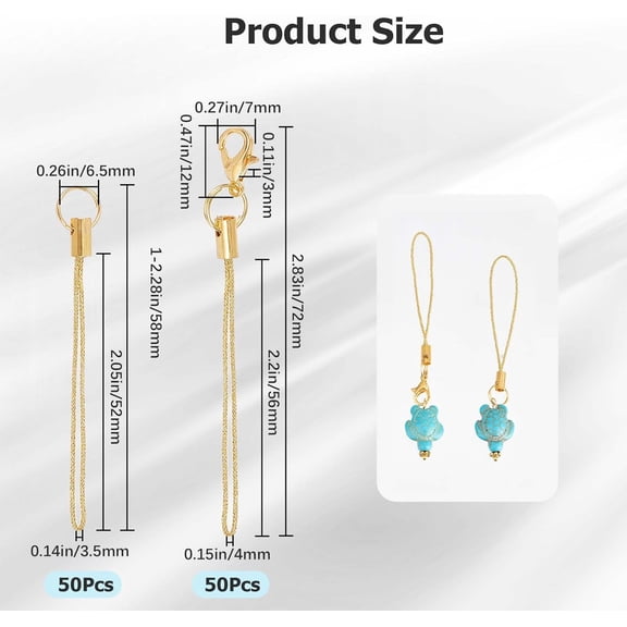 1bag 100pcs 2 styles Mobile Phone Keychain Straps Tone Split Ring Cord Cellphone Polyester Lanyard String Detachable Phone Rope Lariat Hanging Accessories for USB Drive Camera