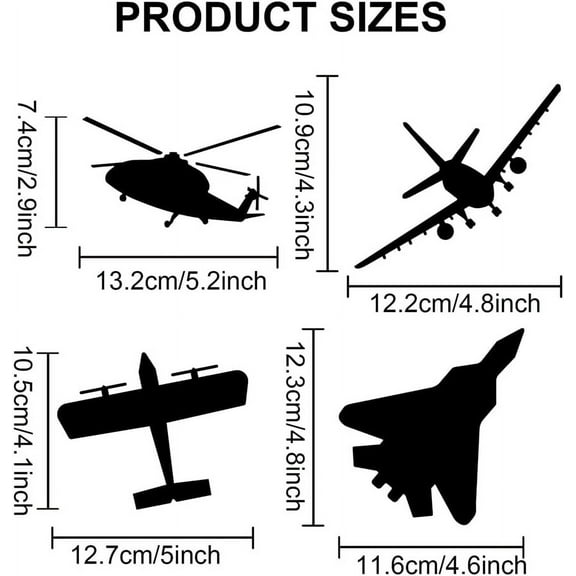 1bag 10pcs Airplane Stencil Template Airplane Stencils for Painting 66inch with Paint Brush Fighter Jets Helicopter Stencil Painting Craft Wall Canvas Home Decor