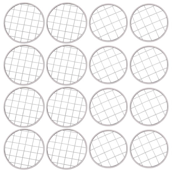 1bag 16pcs 2 Sizes Metal Flower Lid Insert Mason Jar Frog Lids Insert Square Grid Organizer Floral Arrangement Glass Bottle Vase Covers Arranging Supplies for Regular Mouth Mason Canning Jars