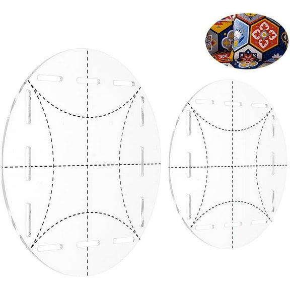 1bag 2 Pcs Quilt Circle Template 5/10 Inch Round Acrylic Circle Ruler Handmade Quilting and Precut Squares Circles Fabric Supplies for Patchwork Sewing Cutting Craft DIY Tools