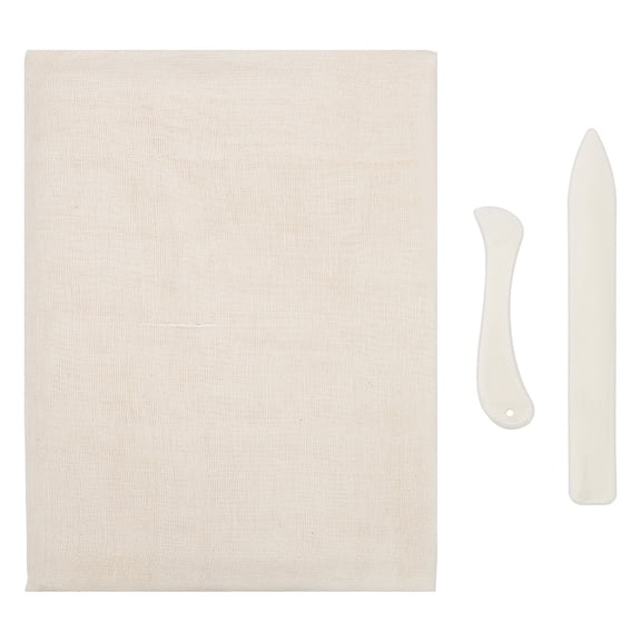 1bag 2 Sheets Gauze Fabric with 1set Paper Creaser set Crafts Edge Side Slicker Old Lace 320x40cm