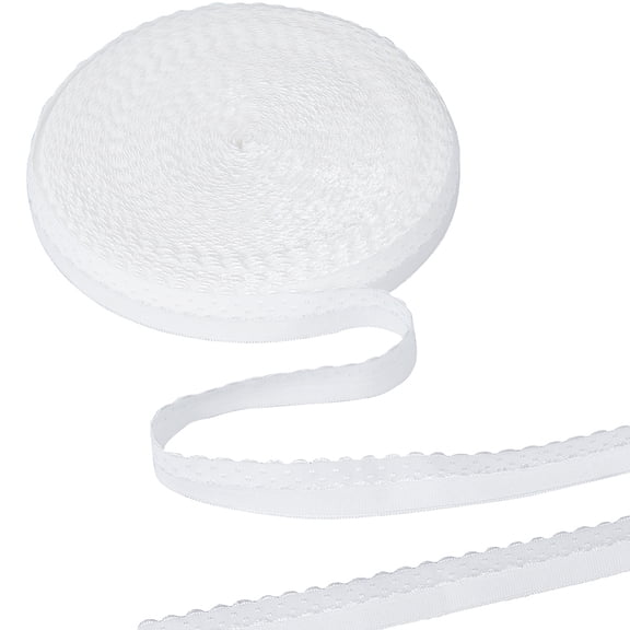 1bag 20M Flat Nylon Elastic Cord/Band with Wave Edge Trimming Clothing Accessories White 19mm about 21.87 Yards(20m)/bag Elastic Fibre