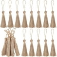 thumbnail image 1 of 1bag 20PCS 5.4" Natural Jute Rope Tassel Hemp Rope Burlap Tassels Embellishing Cords for Christmas Tree DIY Craft Garland Project Wedding Home Party Decor, 1 of 8