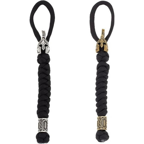 1bag 2pcs 2 colors Handmade Spartan Nylon Parachute Cord for Men with Alloy Knife Beads Lanyards for EDC Accessories Mixed color 162x14x20.5mm 1pc/color