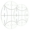 thumbnail image 1 of 1bag 2pcs 2 style Acrylic Quilting Rulers Round Templates Transparent Patchwork Sewing Cutting Craft Ruler Tools with Hole Clear 12.5~25.5x0.2cm Hole: 3~5x18~35mm 1pc/style, 1 of 8