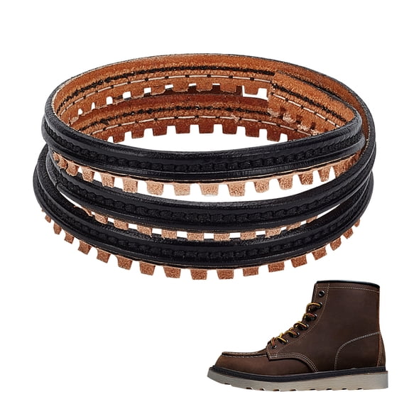 1bag 3.28 Feet Welting for Shoes Boots 13.5x5mm Leather Shoes Edge Strip Cord Peru Shape Braiding Cord for Boots Shoes Repair Making