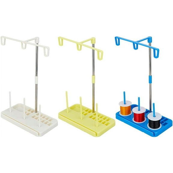 1bag 3 sets 3 colors Plastic 3-Spool Thread Holders Thread Organizer for Embroidery and Sewing Machines Mixed color 210x115x320mm 1 set/color