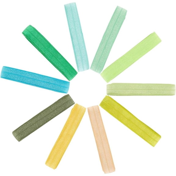 1bag 32 Yards Folded Elastic 0.6inch Sewing Elastic with 10 Pieces of Wire Twist Ties Cross-Colour Elastic for Curtains Trouser Waists Clothes and DIY Crafts