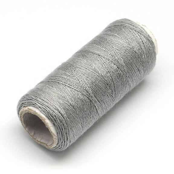 1bag 402 Polyester Sewing Thread Cords for Cloth or DIY Craft Light Grey 0.1mm about 120m/roll 10rolls/bag