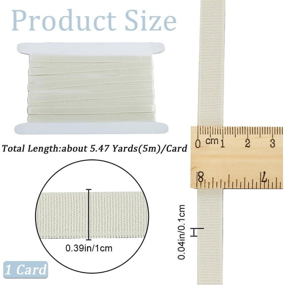 1bag 5.47 Yards Bra Strap Elastic Band 2/5" Flat Stretch Shoulder Tape Trim Spandex Cord Ribbon Roll Spool for Sewing Bra Clothes Straps Lingerie Underwear Making Supplies Hair Tie White