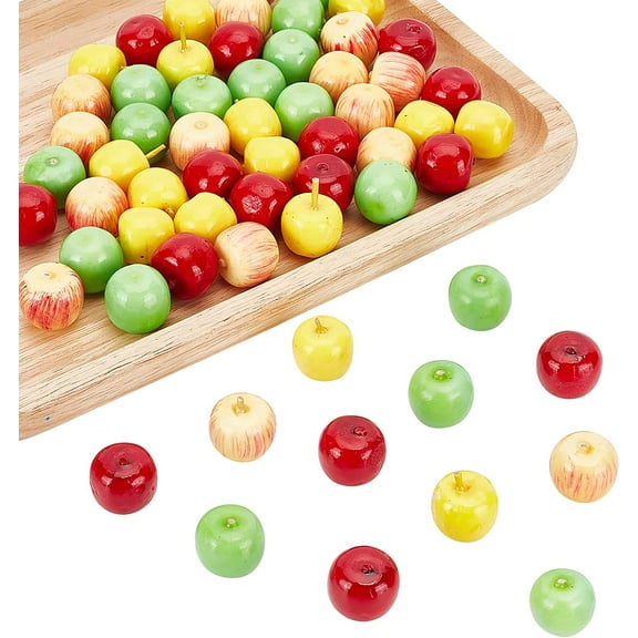 1bag 60Pcs 4 Styles Foam Fruit Artificial Mini Fake for Home Kitchen Photography Party Decoration 19-21mm