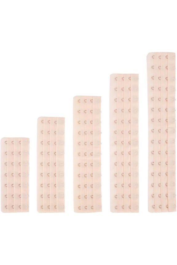 1bag 8 Pcs 5 Sizes White Apricot Elastic Corset Extender Elastic Corset Extender Back Bra Adjuster with Stainless Steel Rings and Hooks for Corsets Underwear Extension Mixed Color