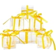 thumbnail image 1 of 1bag 80Pcs Transparent PVC Boxes with 100Pcs Jewelry Blank Paper Price Tags and 1 Roll Satin Ribbon 2" Clear Favor Boxes Craft Storage and Gift Packaging Set colorful DIY, 1 of 7