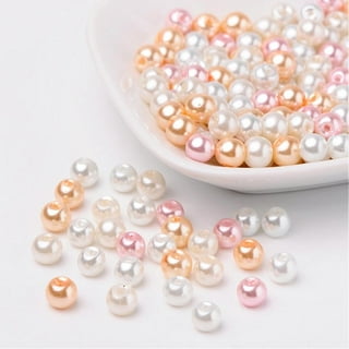 Naler 500Pcs Assorted Pearl Beads for DIY Jewelry Making Vase Fillers Table  Scatter Wedding Birthday Party Home Decoration, Ivory&White Color,  Acrylic,Female 