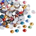 thumbnail image 1 of 1bag Glass Flat Back Rhinestone Grade A Back Plated Faceted Half Round Mixed color 3.8~4mm about 1440pcs/bag, 1 of 3