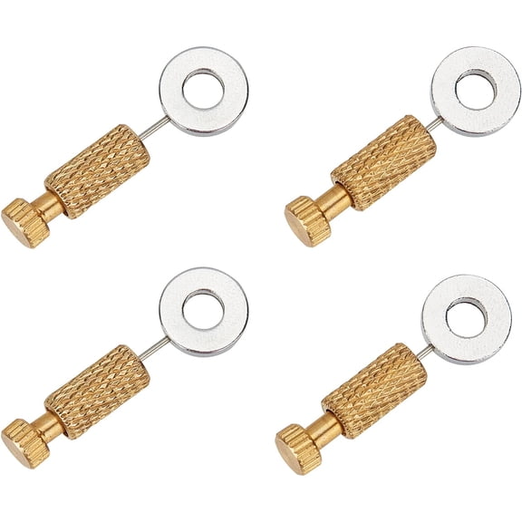 1bag Hand Sewing Position Located Hand Tool Positioning Needles Stitching Fixed Suture Leathercraft Tool Golden & Stainless Steel color 21.5x9x1.8mm Handle: 13x5mm 4sets/bag